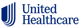 The UnitedHealthcare logo, featuring a stylized blue shield 
